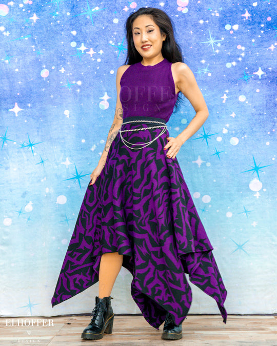 PREORDER - Demon Scars Knit Skirt - Handkerchief or Circle Skirt