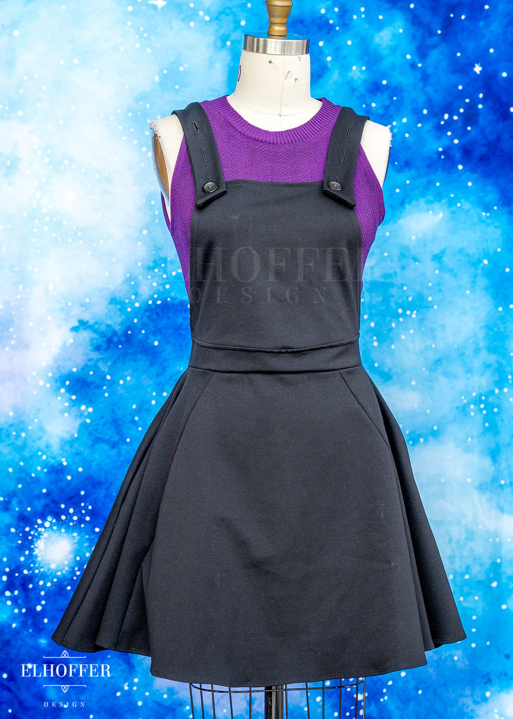 Essential Dorothy Pinafore - Black Ponte