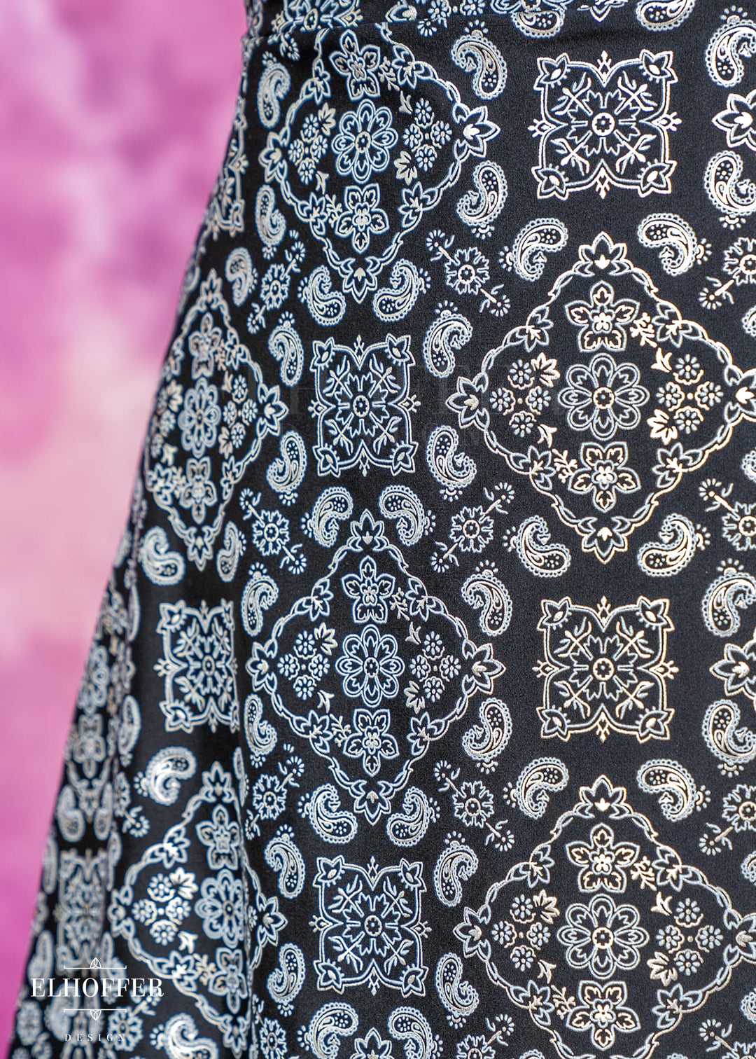 Essential Dorothy Pinafore - Black & Silver Bandana