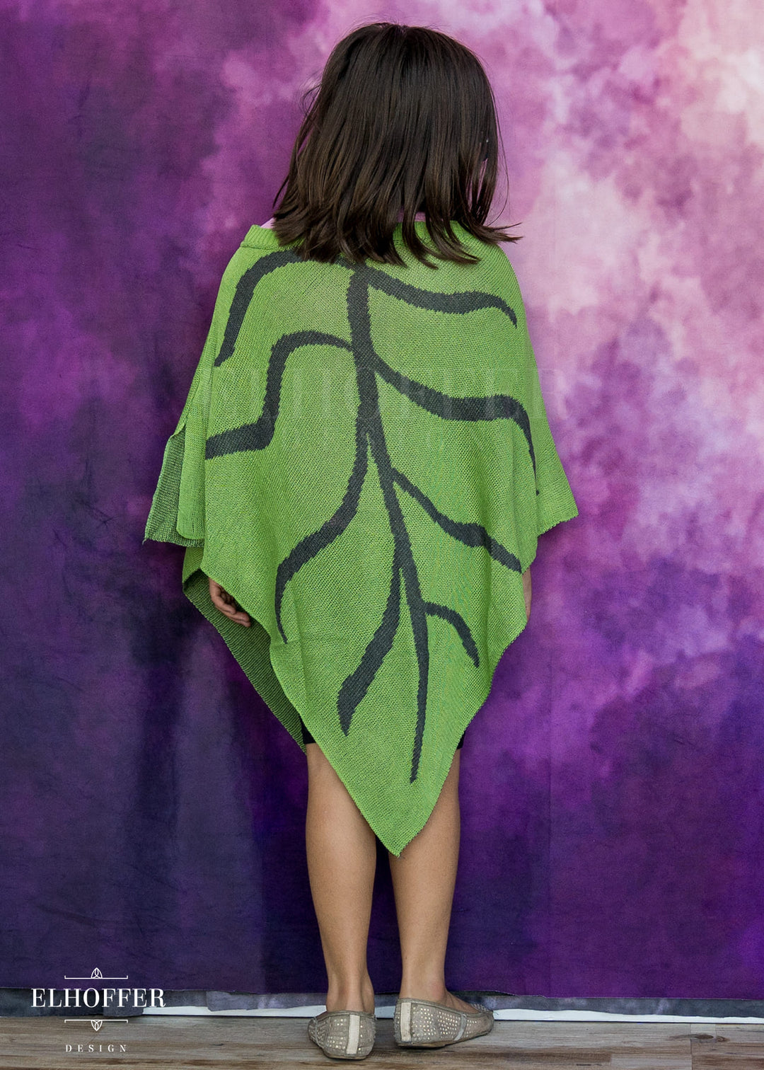 Essential Leaf Poncho - Spring Green