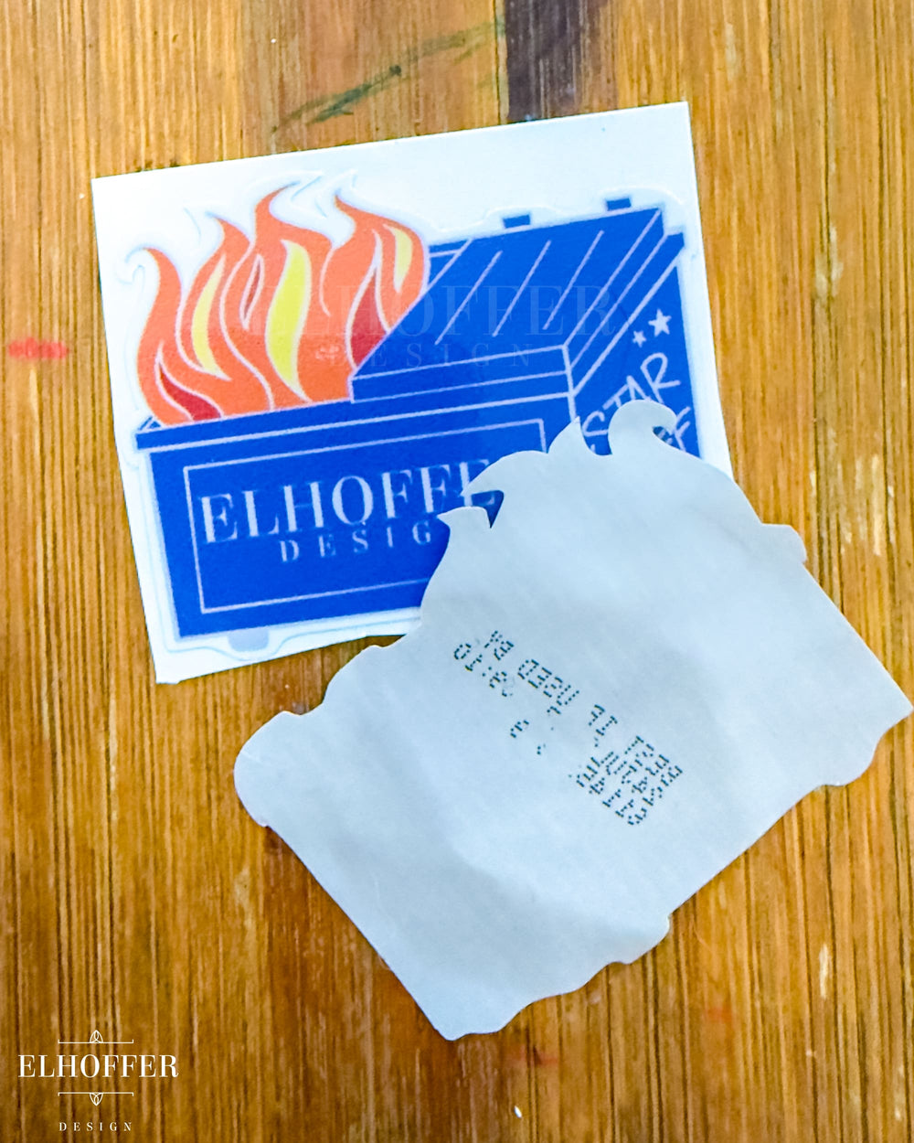 Dumpster Fire Starpuff Sticker