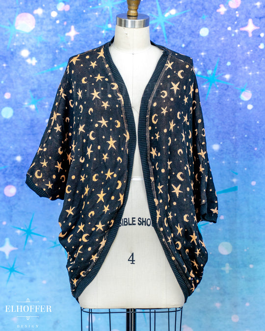Hand Dyed - Essential Starry Witch Dolman - Pale Orange & White - XS-L - Final Sale