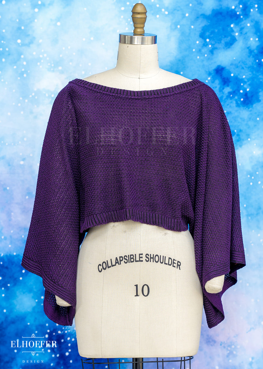 Essential Endora Cape Top - Sinister Purple