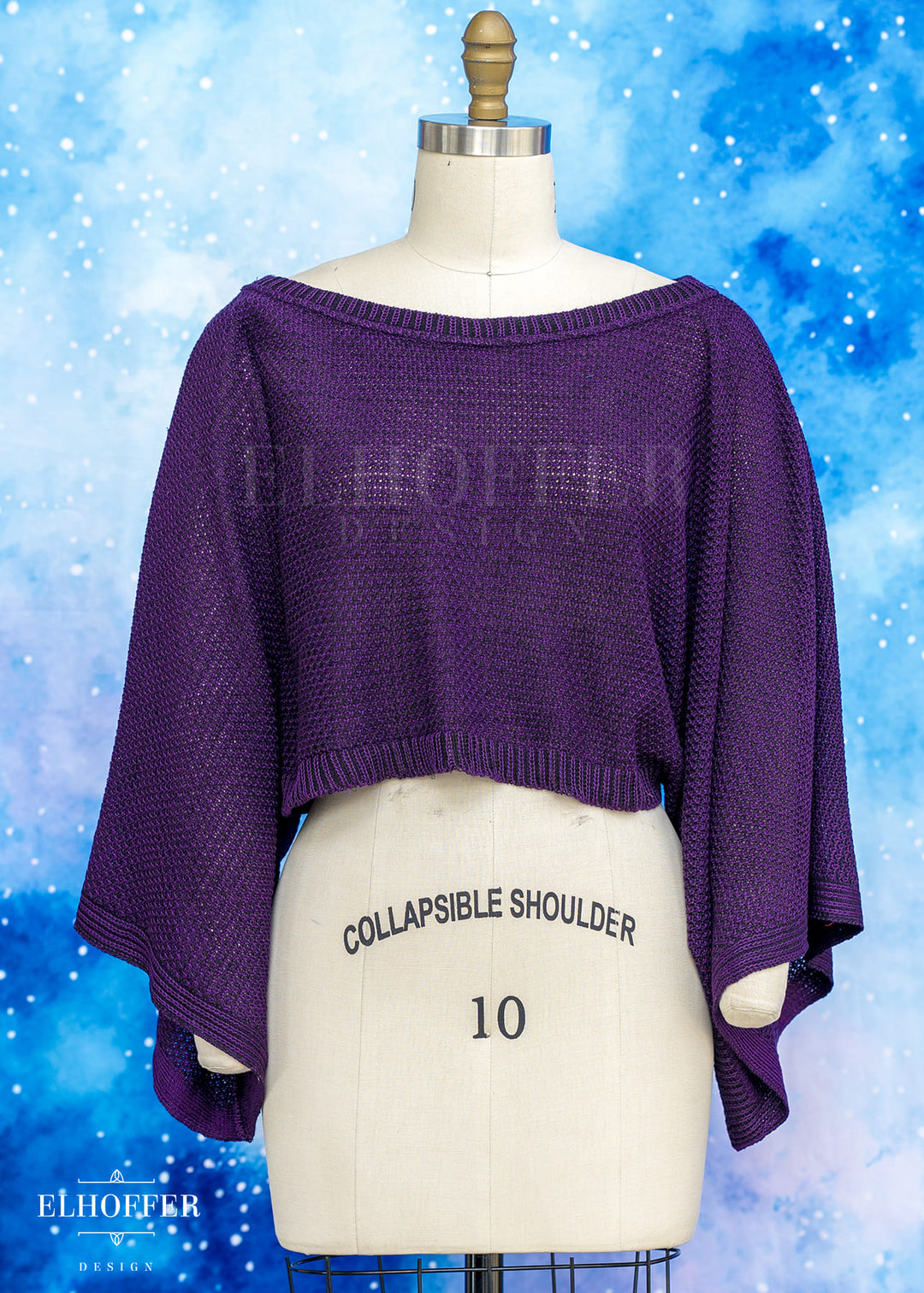 Essential Endora Cape Top - Sinister Purple