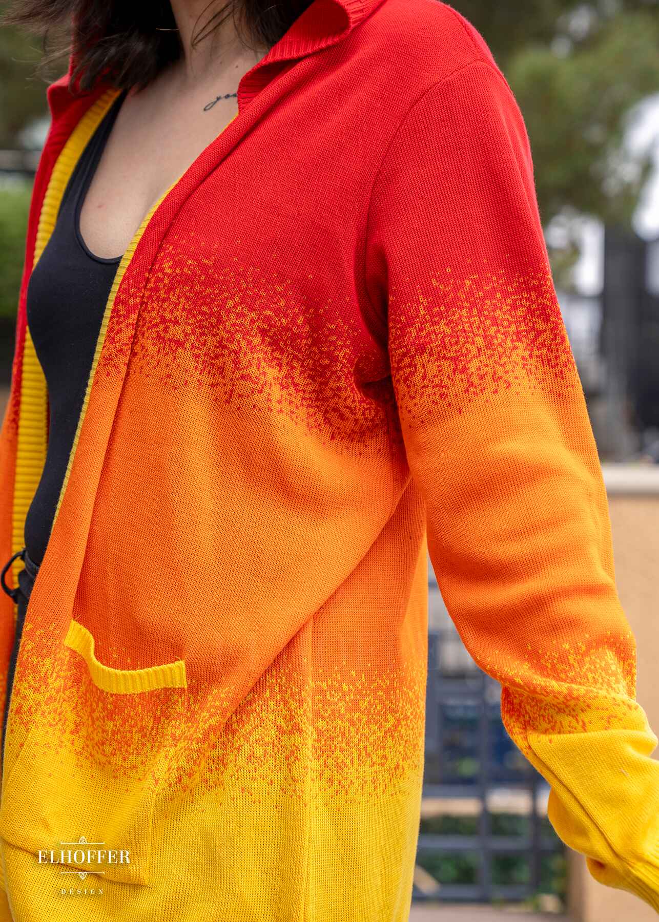 PREORDER - Galactic Sunset Ombre Longline Cardigan
