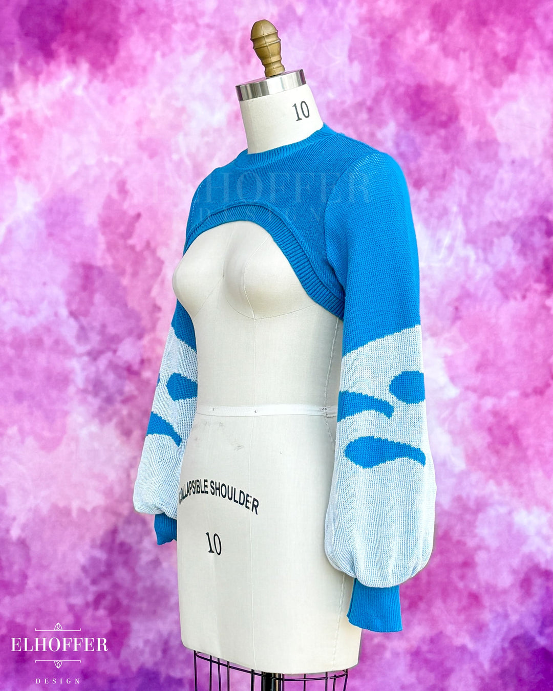 PREORDER - Forest Neighbor Capricorn Crew Crop - Turquoise Blue