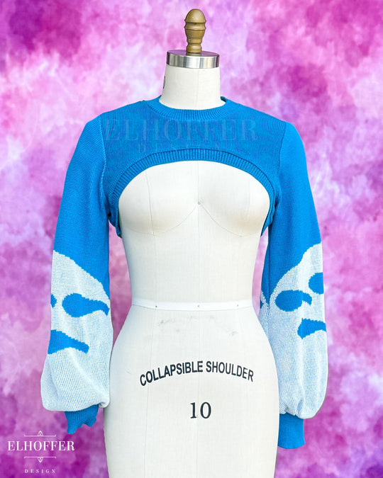 PREORDER - Forest Neighbor Capricorn Crew Crop - Turquoise Blue