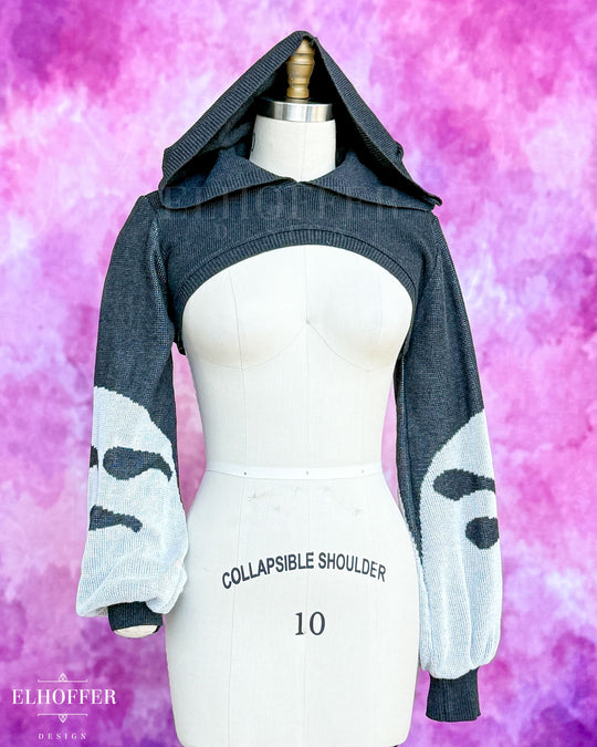 PREORDER - Forest Neighbor Capricorn Hooded Crop - Charcoal Grey