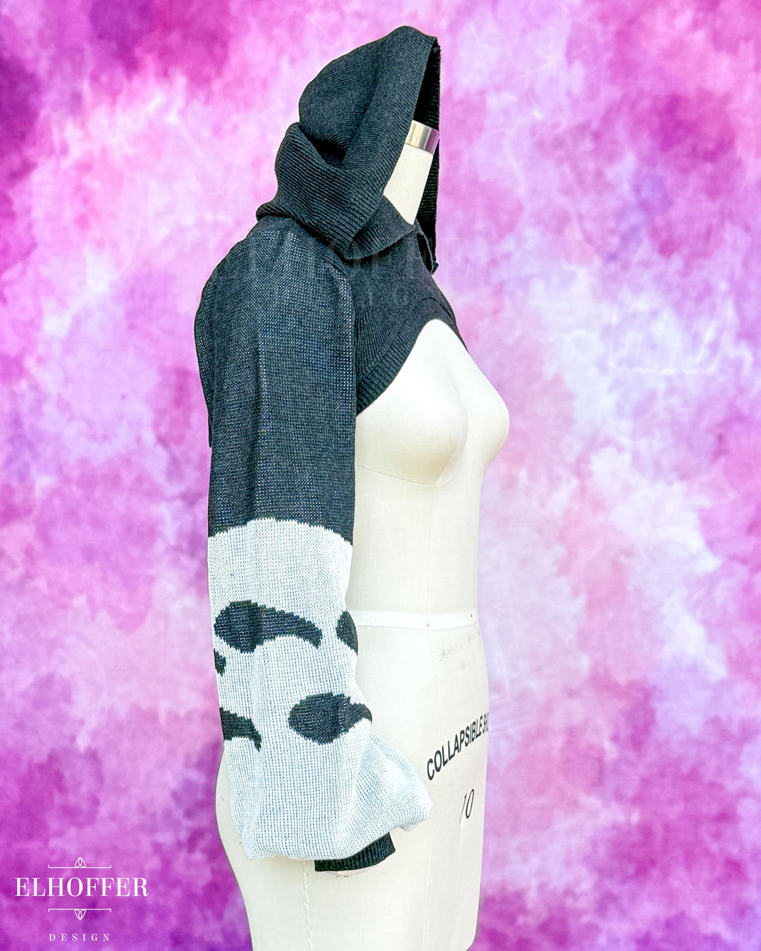 PREORDER - Forest Neighbor Capricorn Hooded Crop - Charcoal Grey