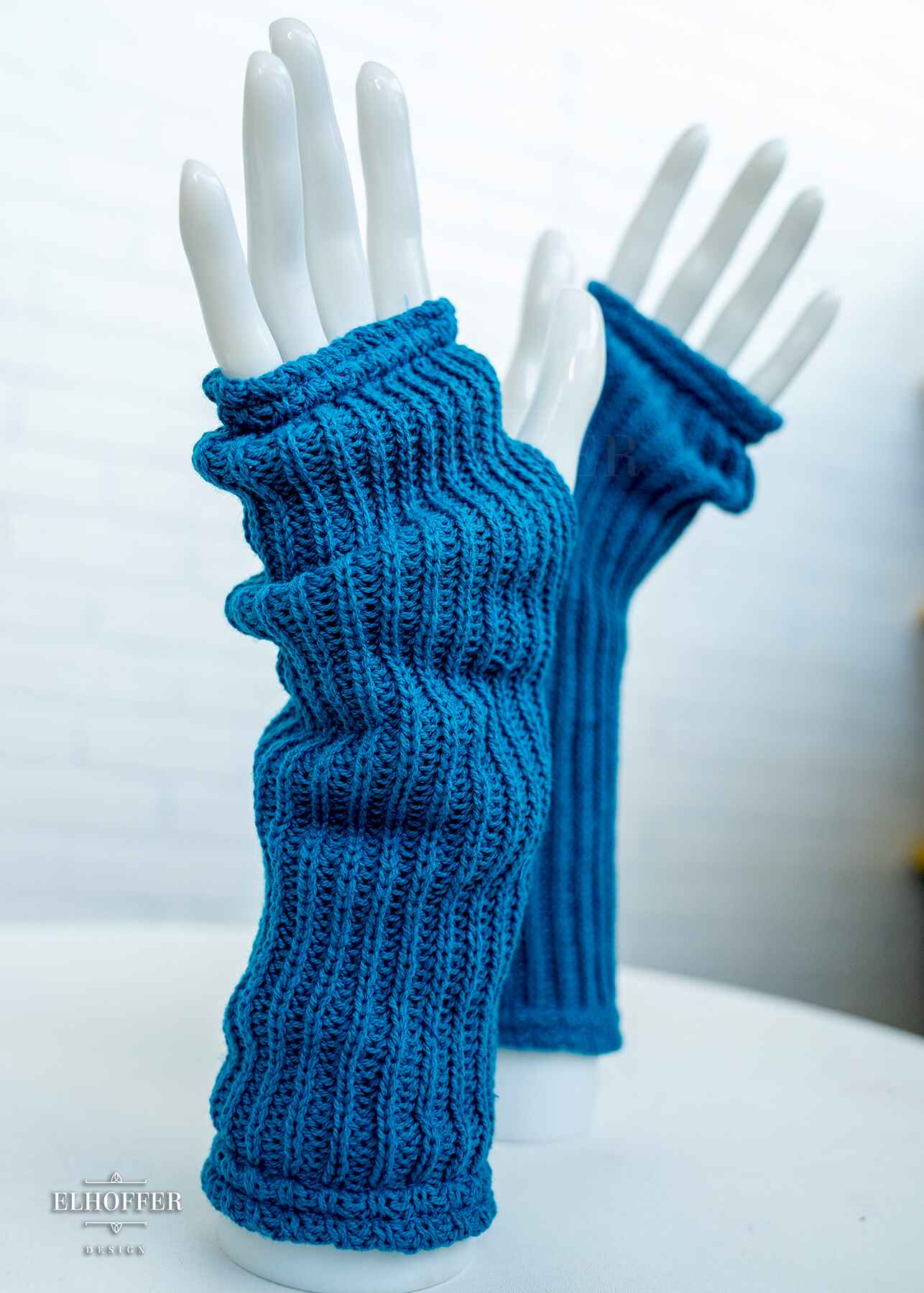 Sacred Princess Fingerless Gloves - Cursed Lake Blue