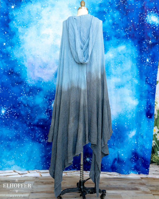 Hand Dyed - Essential Nomad Cape - Turquoise to Navy - Final Sale