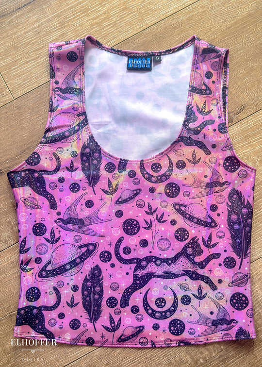 Handmade Buffy Crop Top - Holo Catty Witch