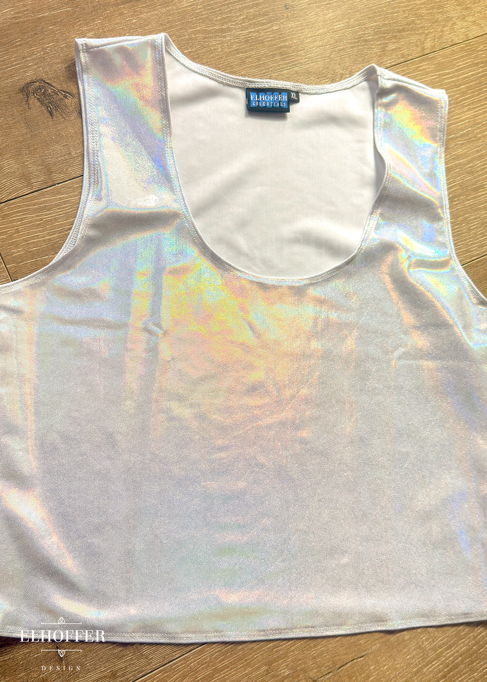 Handmade Buffy Crop Top - Sounds Like Holo White