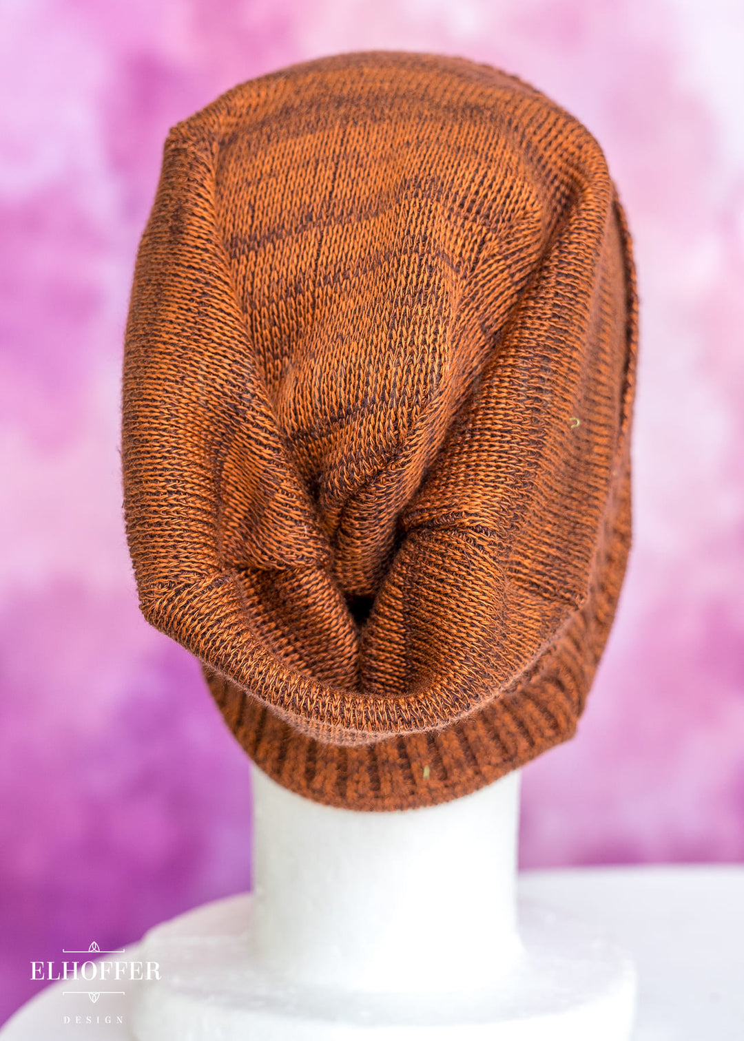 Handmade Galactic Outpost Rust Rebellion Knit Slouchie Beanie