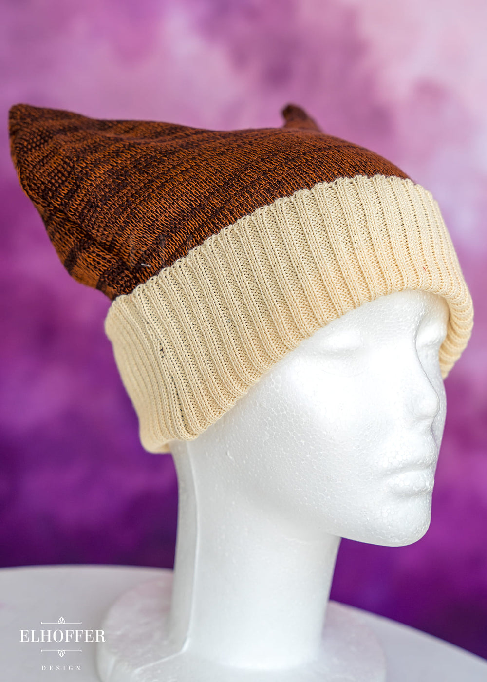 Handmade Galactic Rust Rebellion Cat Ear Beanie