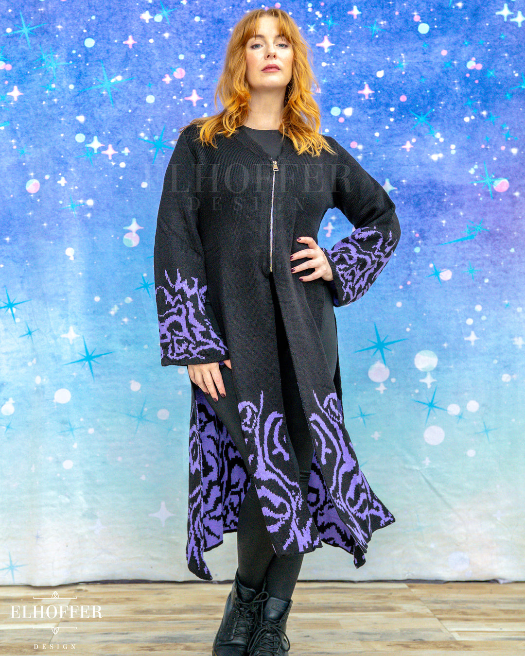 Demon Idol Unisex Sochangui Robe - Black & Purple