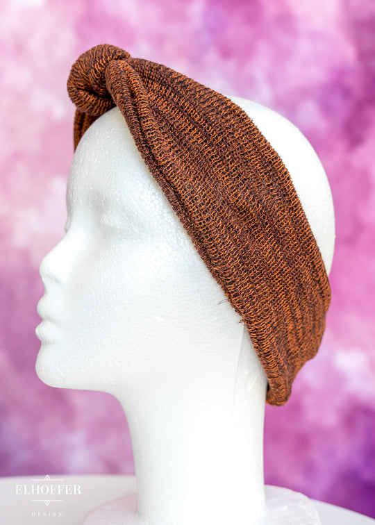 Knotted Headband - Rust Rebellion Knit