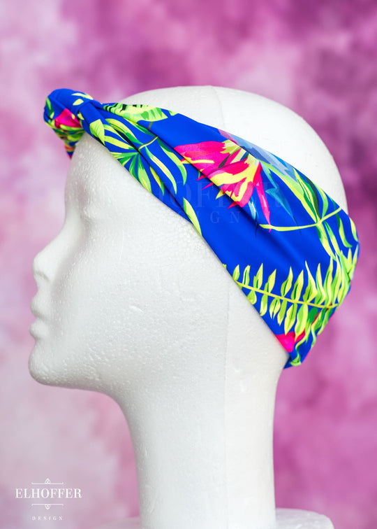 Knotted Headband - Tropical Paradise Spandex