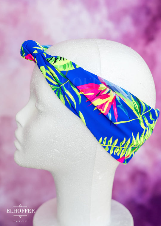 Knotted Headband - Tropical Paradise Spandex