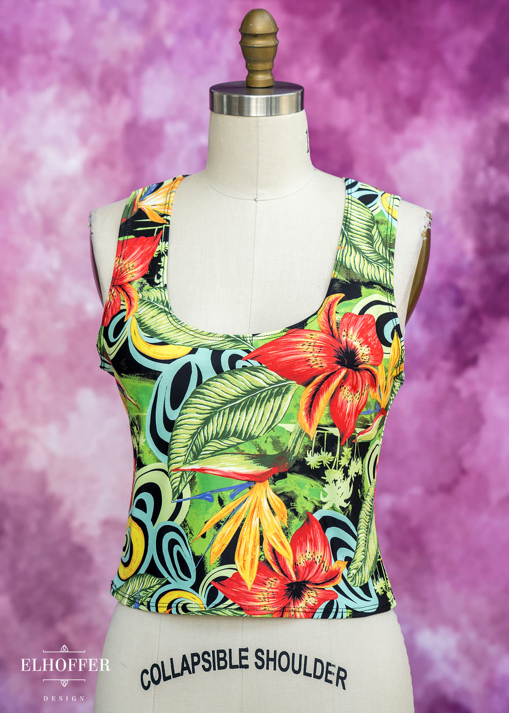 Handmade Buffy Crop Top - Tropical Paradise