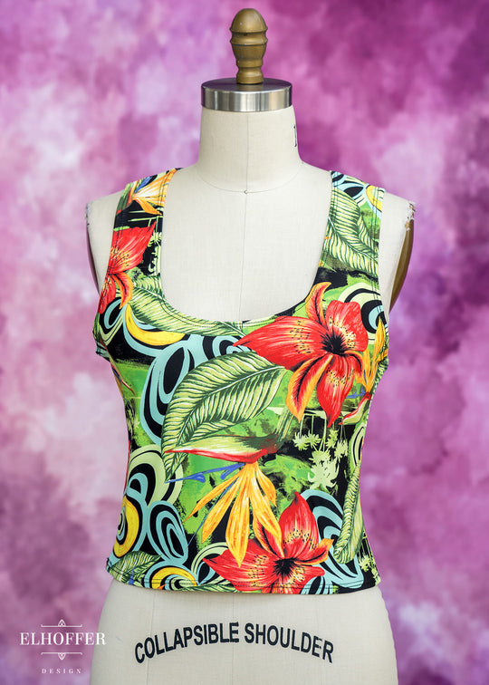 Handmade Buffy Crop Top - Tropical Paradise
