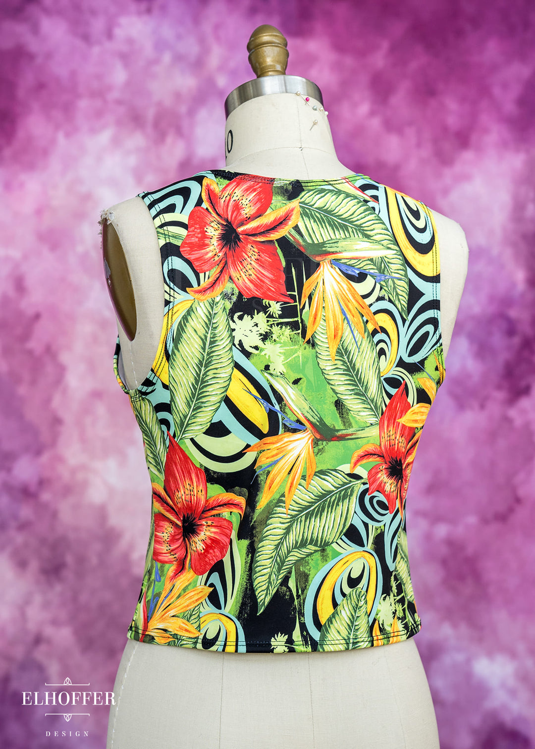 Handmade Buffy Crop Top - Tropical Paradise