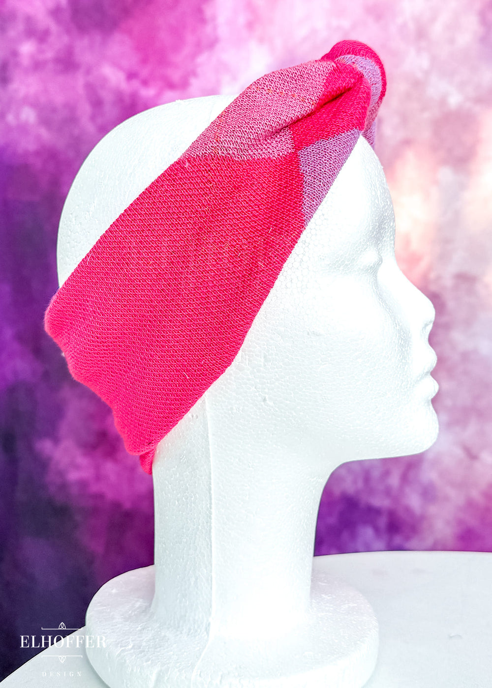 Handmade Knotted Headband - Baby Argyle Knit