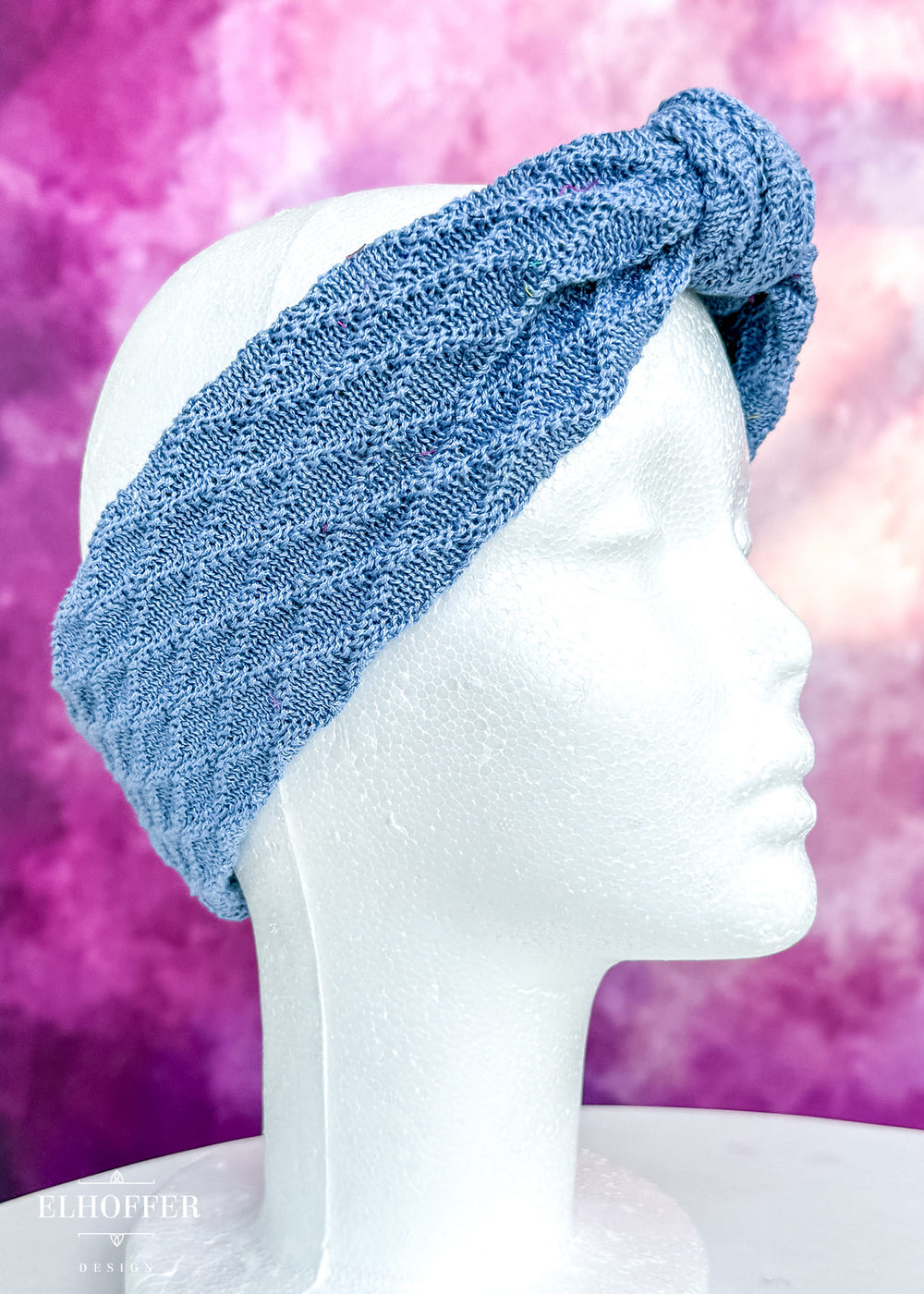 Handmade Knotted Headband - Athena Blue