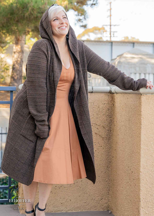 PREORDER - Galactic Renegade Unisex Duster Cardigan - Sepia Knight