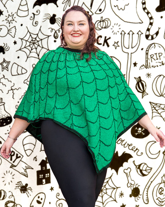 Strange & Unusual Poncho - Green