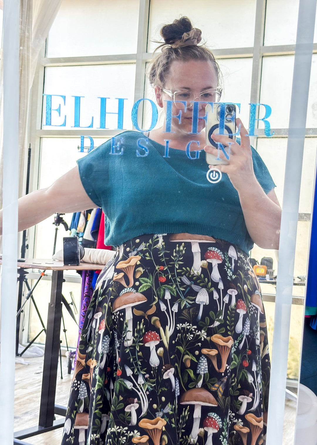 Handmade Boatneck Crop - Runic Teal - Gossamer Knit Ideal for Smaller Sizes