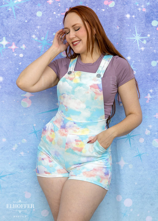 Essential Taurus Overalls - Rainbow Pastel Clouds