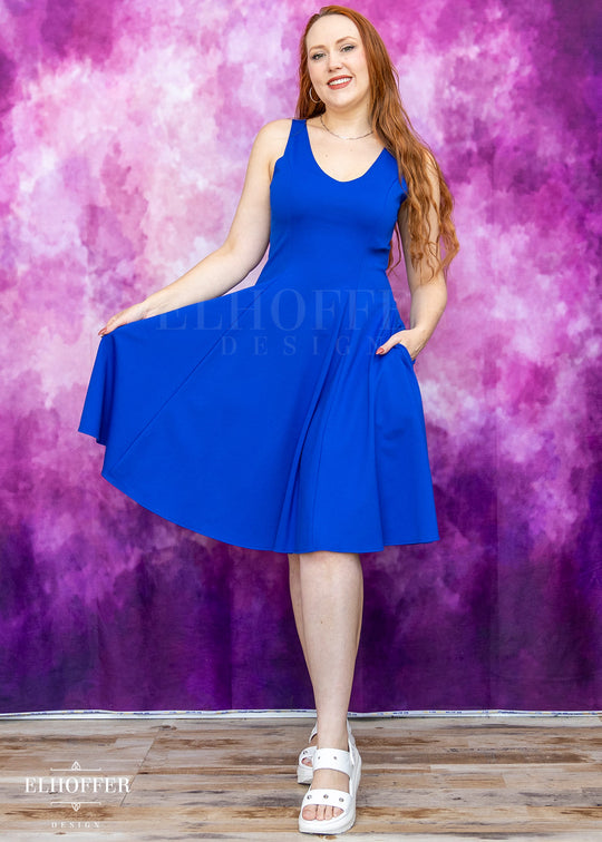 Essential Virgo Dress - Royal Blue Ponte