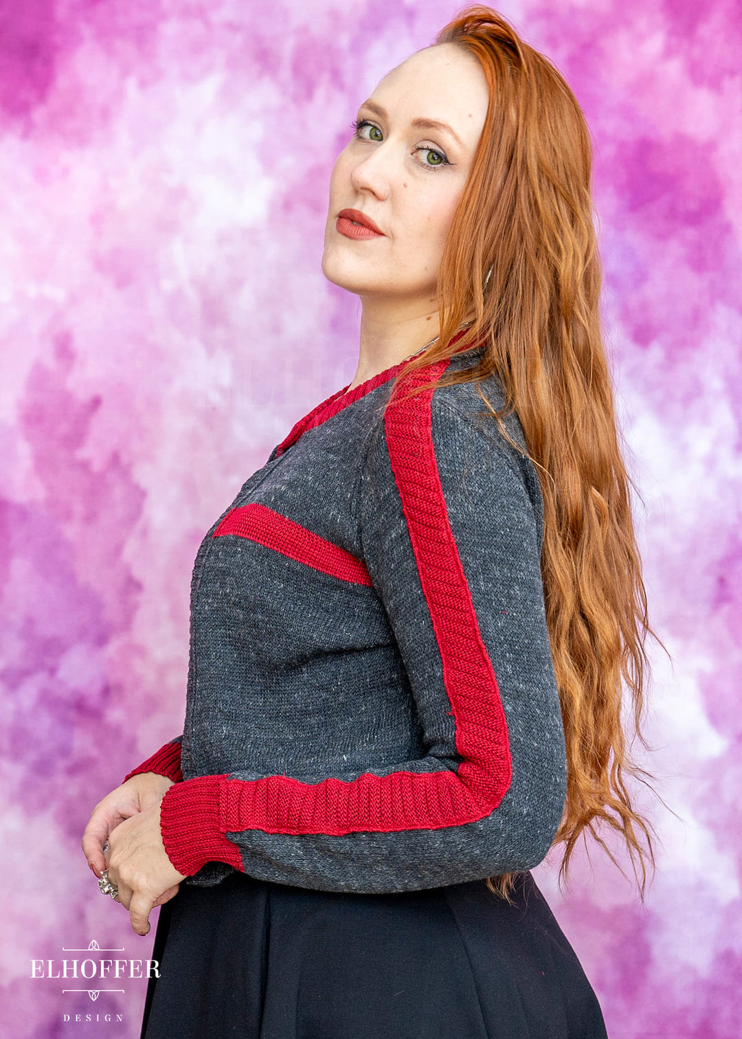 Galactic Outpost Cropped Cardigan - Imperial Shadow