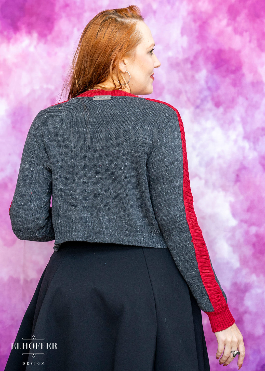 Galactic Outpost Cropped Cardigan - Imperial Shadow