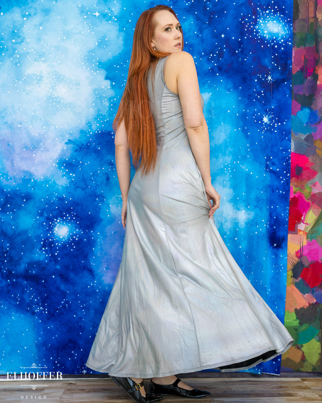 Essential Scorpio Maxi Dress - Distressed Liquid Holo - V Distressed - Final Sale