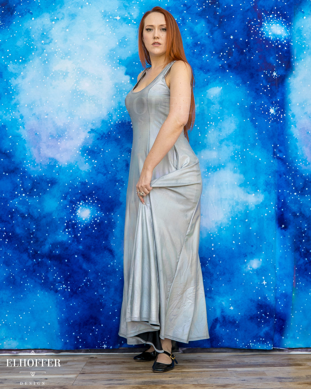 Essential Scorpio Maxi Dress - Distressed Liquid Holo - V Distressed - Final Sale
