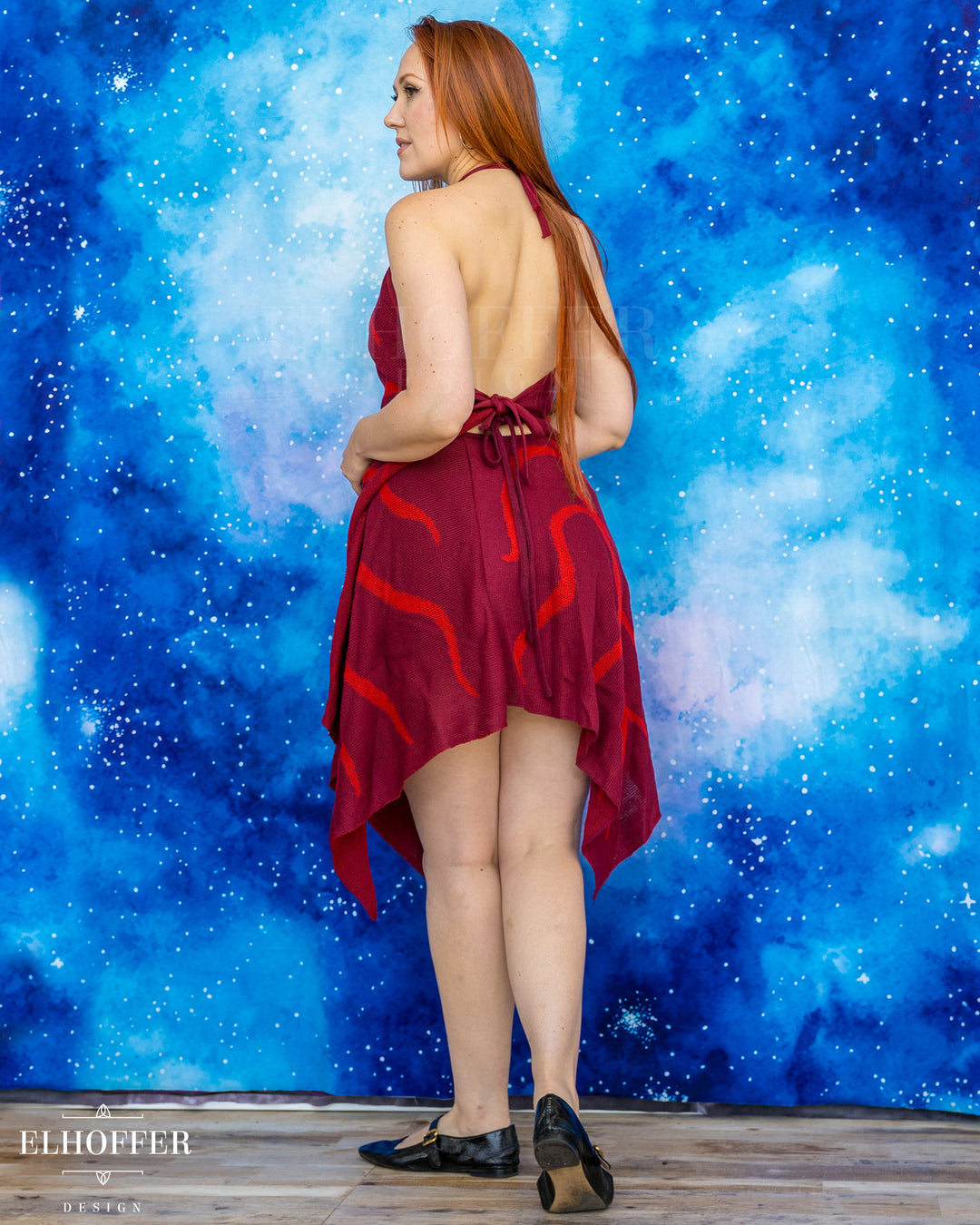 Essential Leaf Wrap Skirt/Cape - Autumnal Burgundy
