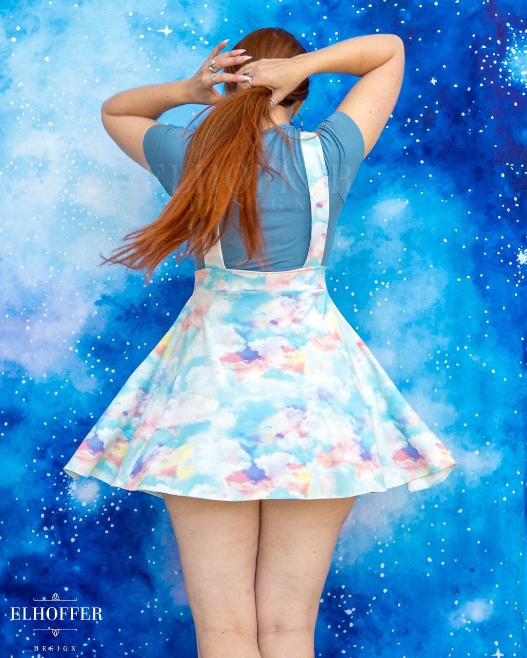 Essential Dorothy Pinafore - Pastel Rainbow Clouds