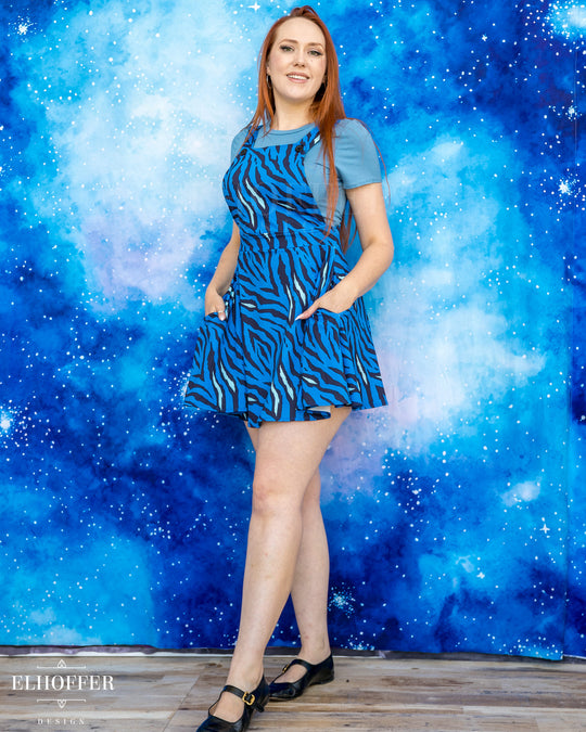 Essential Dorothy Pinafore - Blue Tiger