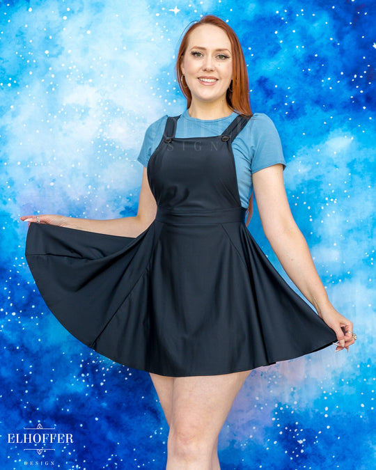 Essential Dorothy Pinafore - Midnight Black Spandex