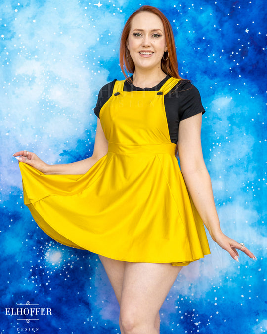Essential Dorothy Pinafore - Golden Yellow Spandex
