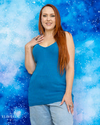 PREORDER - Essential Kitty Cami Shell - Turquoise Blue