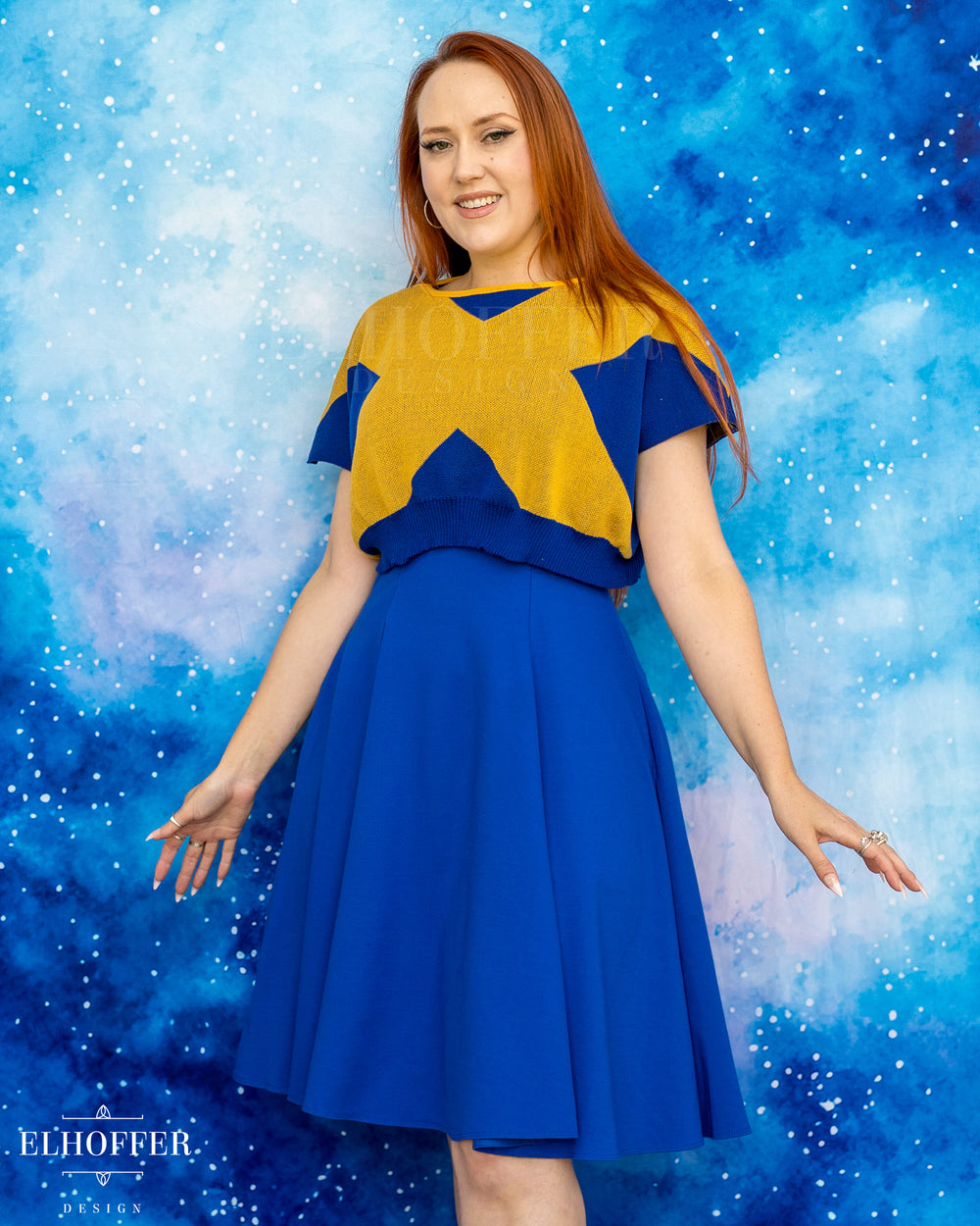 Marvelous Gifted Academy Crop - Astonishing Blue - Made to Order