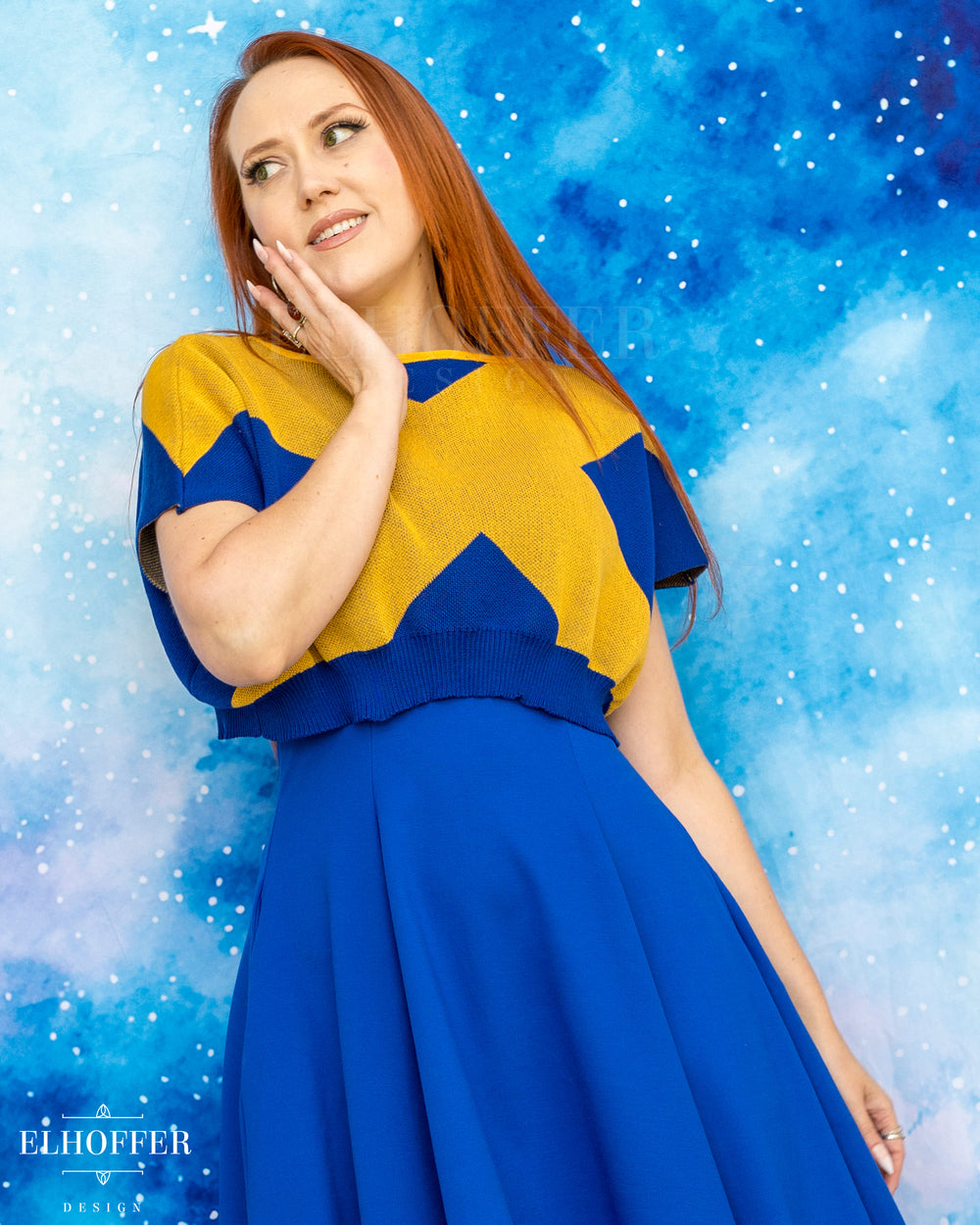 Marvelous Gifted Academy Crop - Astonishing Blue - Made to Order