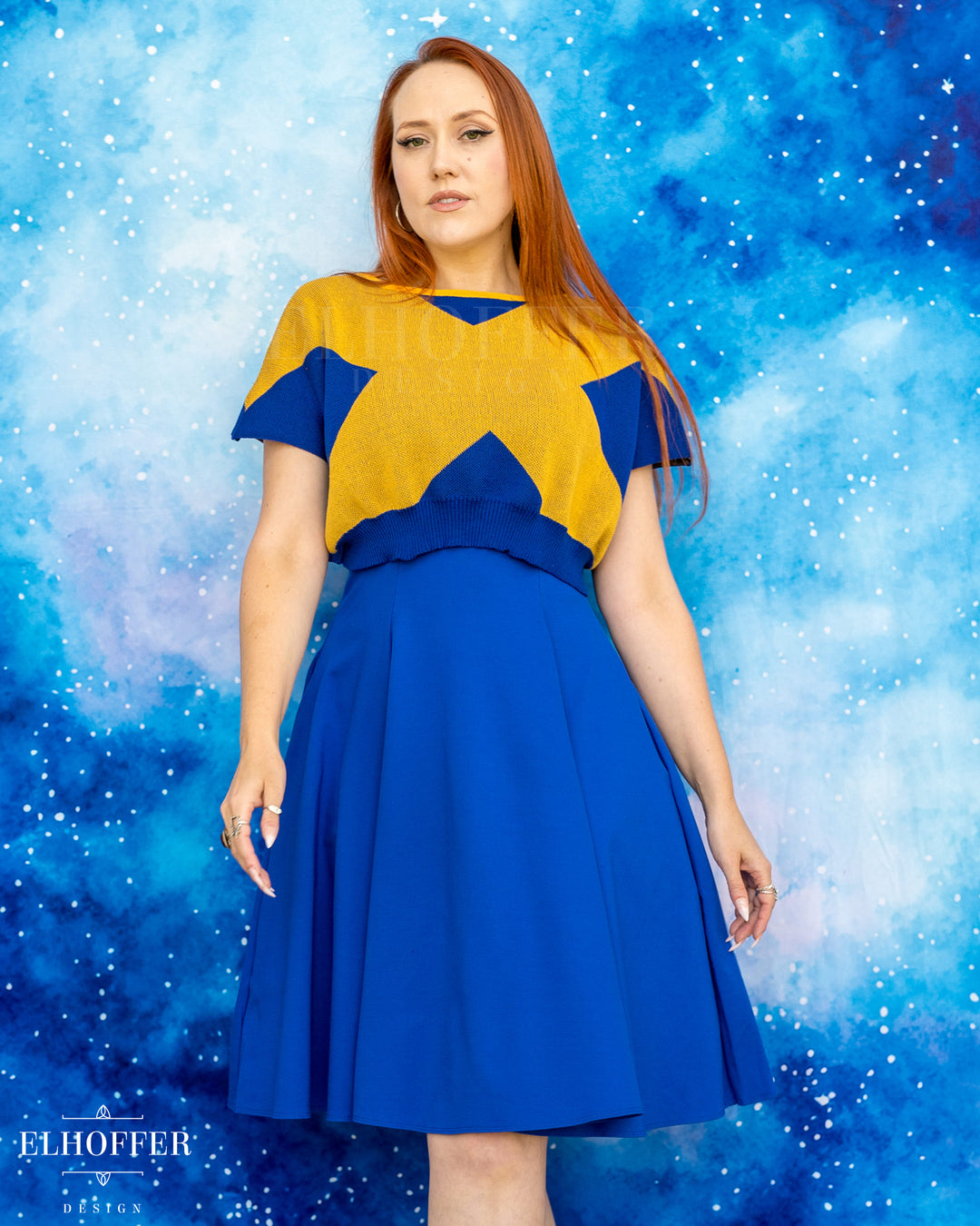 Marvelous Gifted Academy Crop - Astonishing Blue - Made to Order