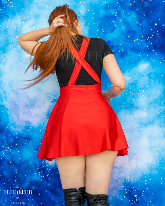 Essential Dorothy Pinafore - Fire Red Spandex