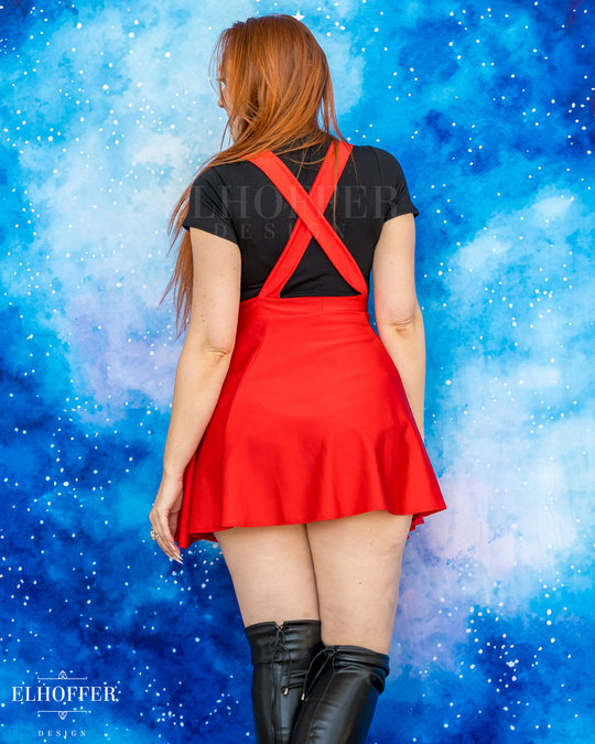 Essential Dorothy Pinafore - Fire Red Spandex