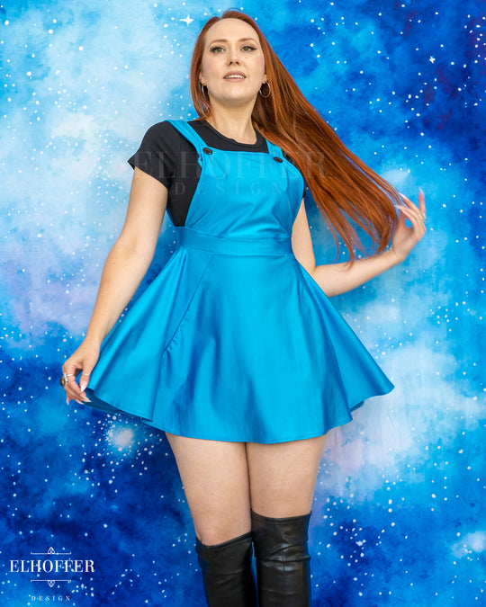 Essential Dorothy Pinafore - Ocean Blue Spandex