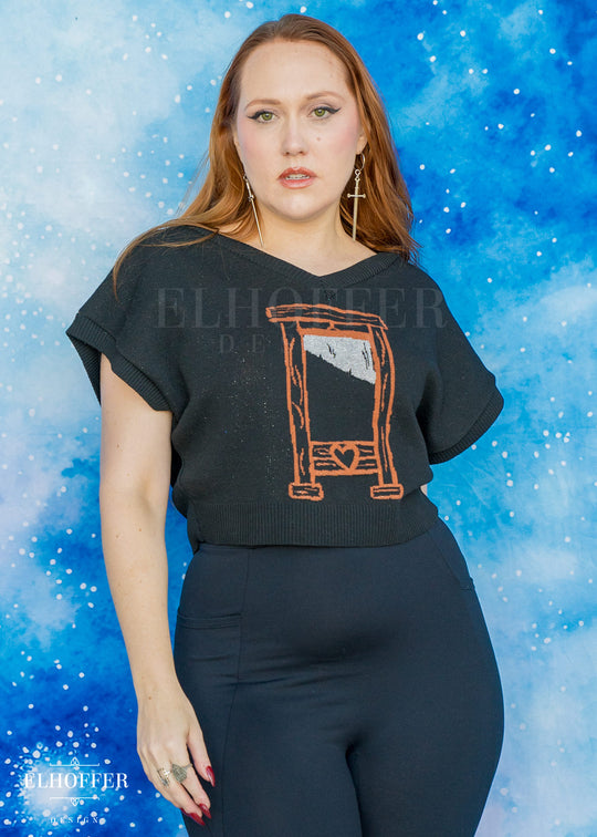 French Haircut Cropped Boxy Vest